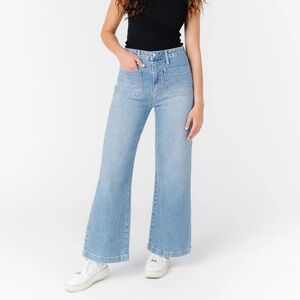 Date Time Pocket Wide Leg Jeans